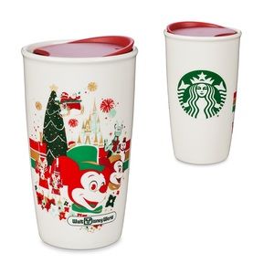 Walt Disney World Holiday Starbucks Ceramic Travel Tumbler 🎄